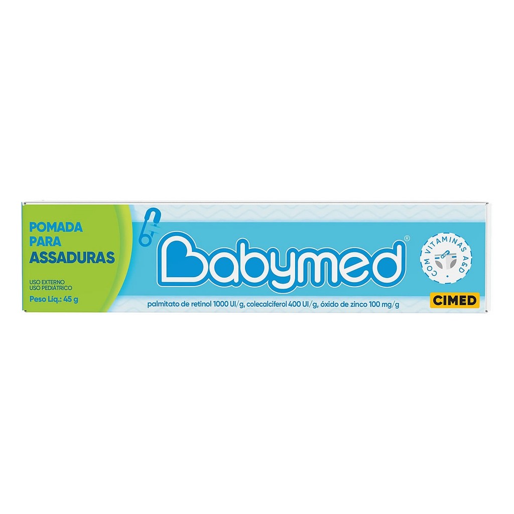 Pomada Para Prevenção De Assaduras Babymed Azul 45g em Oferta na Shopee