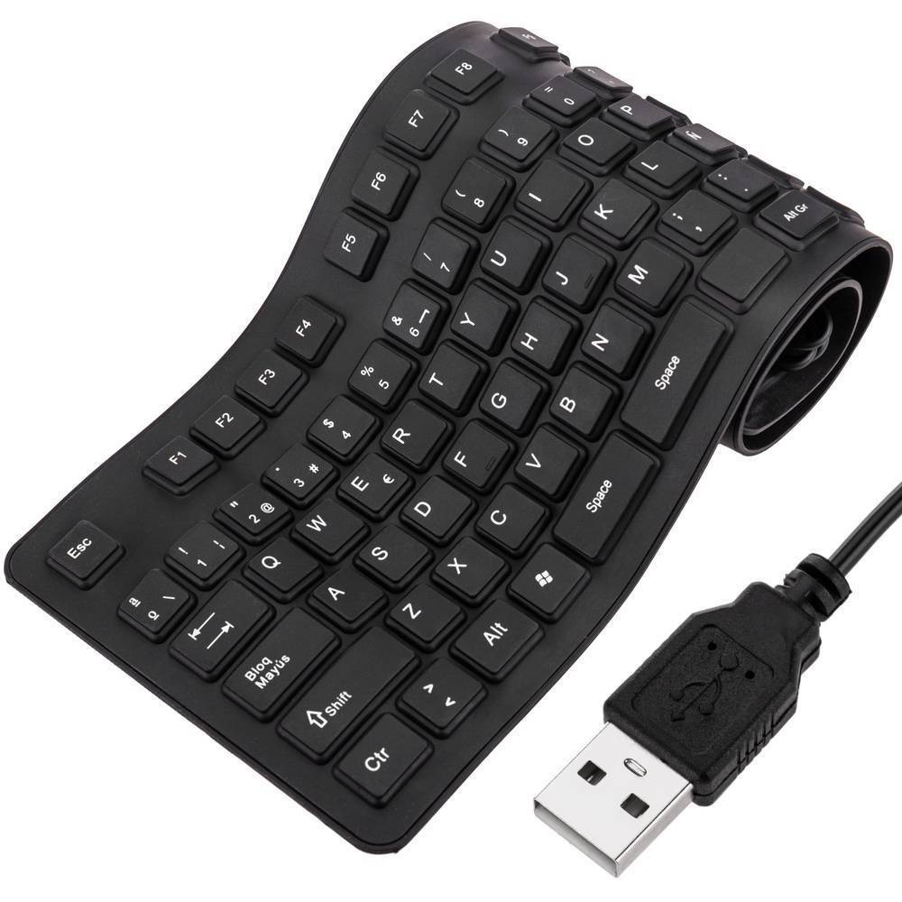 Teclado USB Flexível Dobrável de Silicone – Ultra Portátil e Com Digitação Silenciosa - WYL