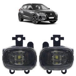 Farol Auxiliar Kicks 2021 2022 2023 2024 Led Carcaça Preto Lente Lisa
