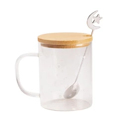 Caneca de vidro com colher estrelas - Imaginarium