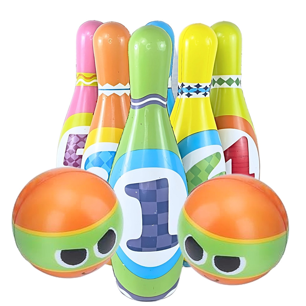 Brinquedo Boliche Educativo Infantil 6 Pinos 2 Bolas Castela em Oferta na Shopee