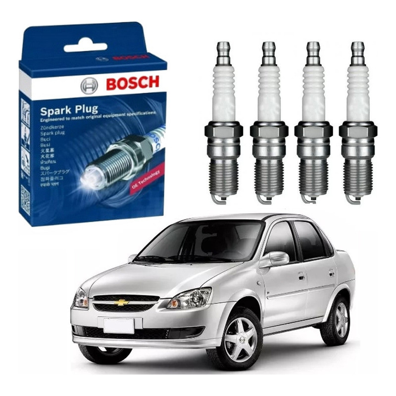 Jogo Velas Bosch Corsa Classic 1.0 Vhce Flex 2010 A 2016
