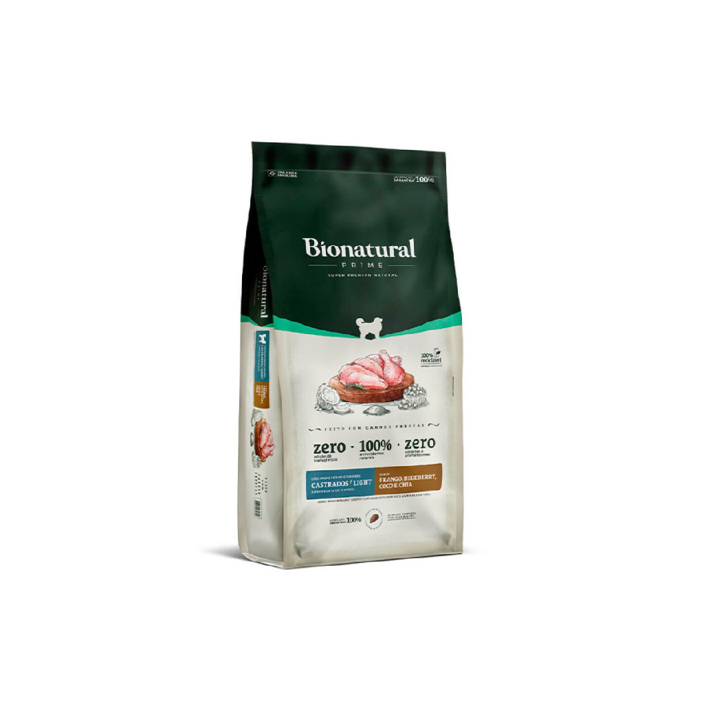 Ração Bionatural Prime 15Kg Light Cão Castrado Médio/Grande em Oferta na Shopee