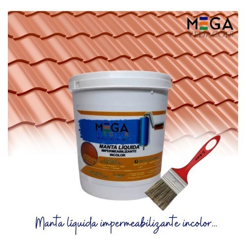 Impermeabilizante Incolor Manta Liquida 1KG Fachada, Telhado, Piso, Restauração de pintura