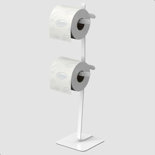 Porta Papel Higienico de Chão Duplo Suporte Branco Oslo em Oferta na Shopee
