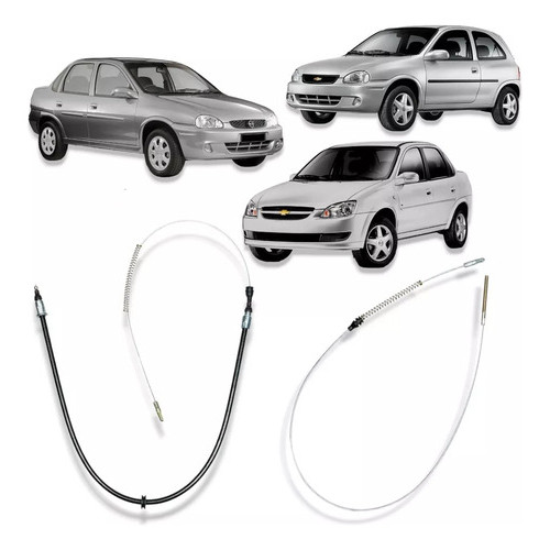 Conjunto Cabo Freio Mao Corsa / Classic 98/..... Esq E Dir em Oferta na Shopee