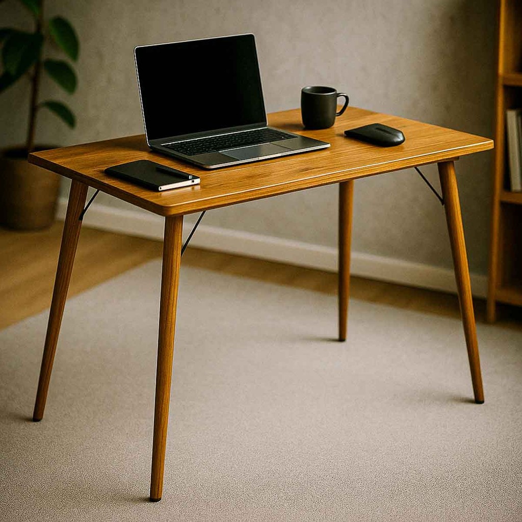 Mesa Escrivaninha Artesanal Para Trabalho e Estudo Madeira Pinus Reforçada em Oferta na Shopee