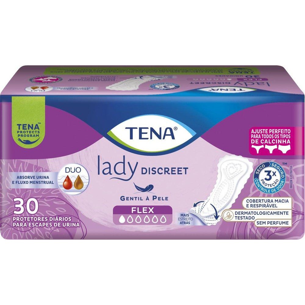 Imagem Protetor Diário Tena Lady Discreet Flex 30 Unidades