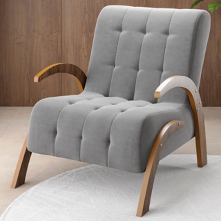 Poltrona Cecilia Seda/Cinza - Viero Móveis em Oferta na Shopee