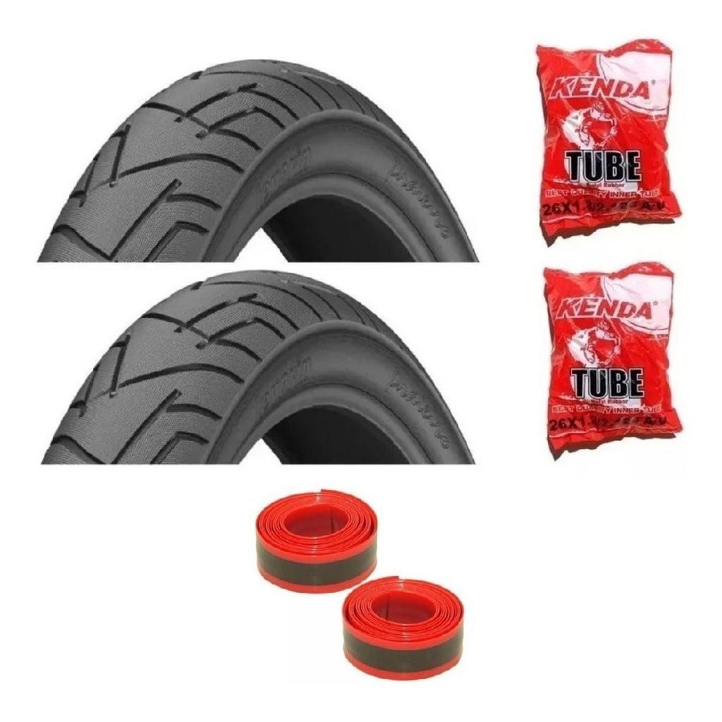 Par Pneu Levorin Praieiro Aro 26x1.95 +camara Fita Antifuro