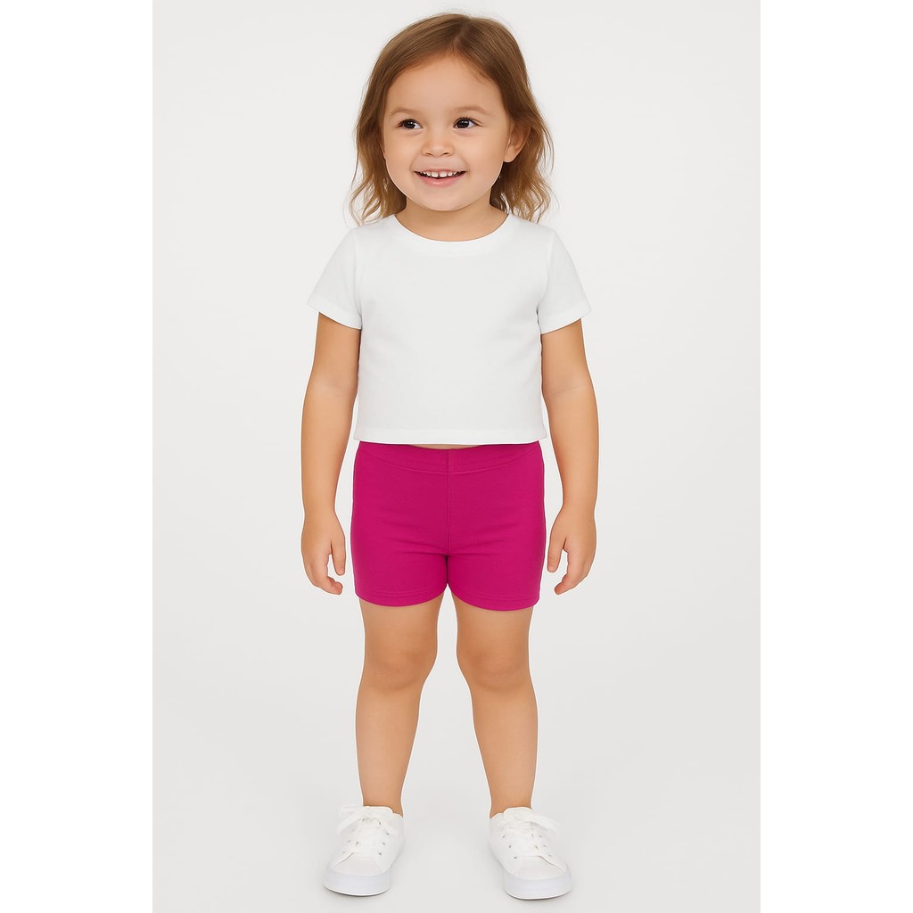 Kit 5 Shorts Ciclista Infantil Feminino Sortidos 1 ao 8 Anos