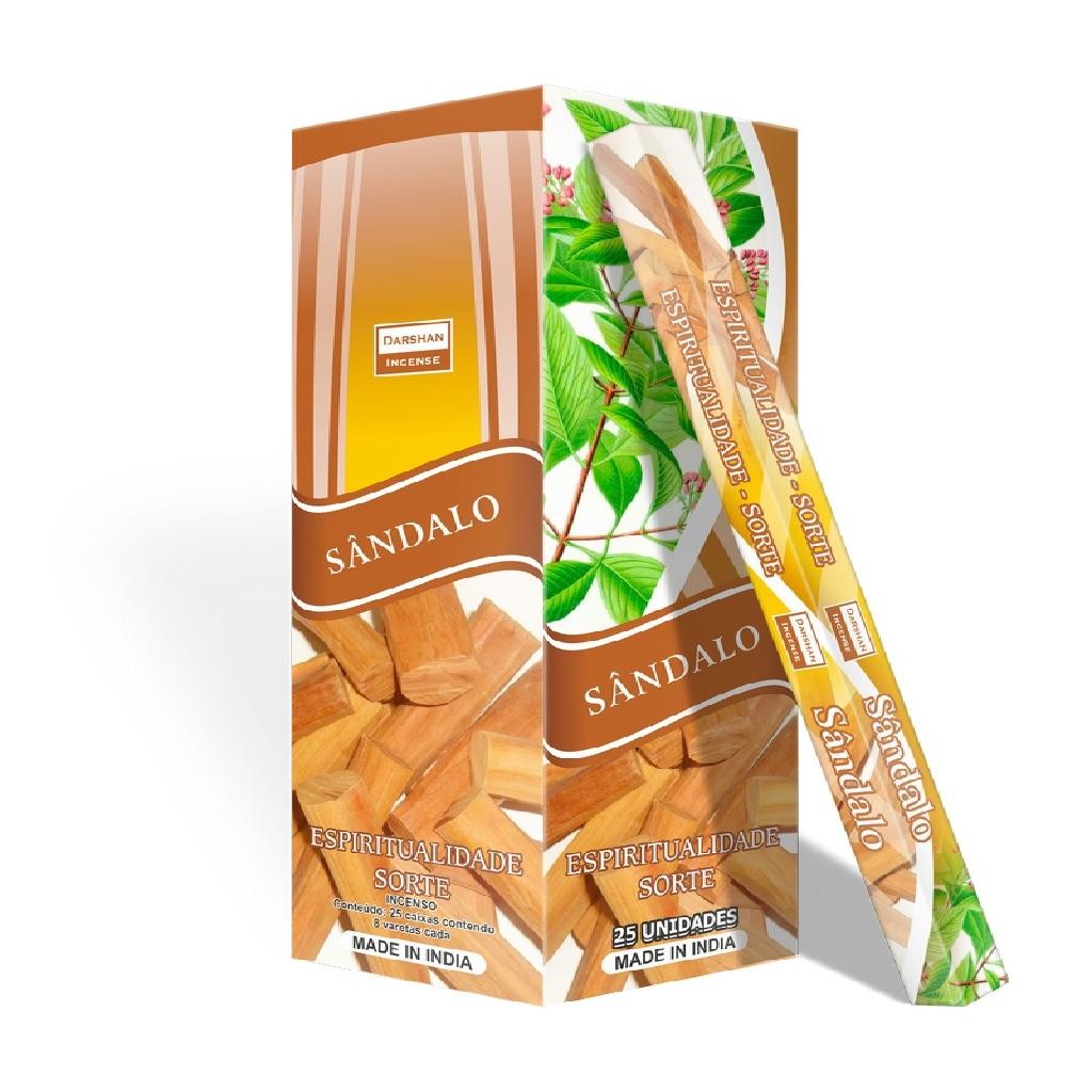 Incenso Sandalo Darshan Box Com 25 Caixas