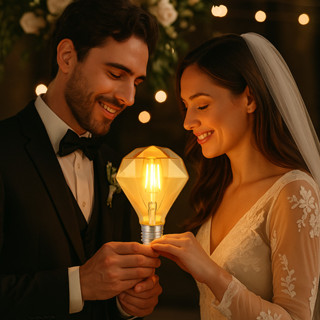 Lâmpada Led Filamento Diamante G95D Luz Quente Âmbar Retrô Vintage 4W E27 Bivolt em Oferta na Shopee