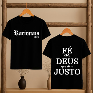 Camiseta Oversized Racionais MC Fé em Gospel Streetwear Rap Nacional Estampa Envio Rápido em Oferta na Shopee