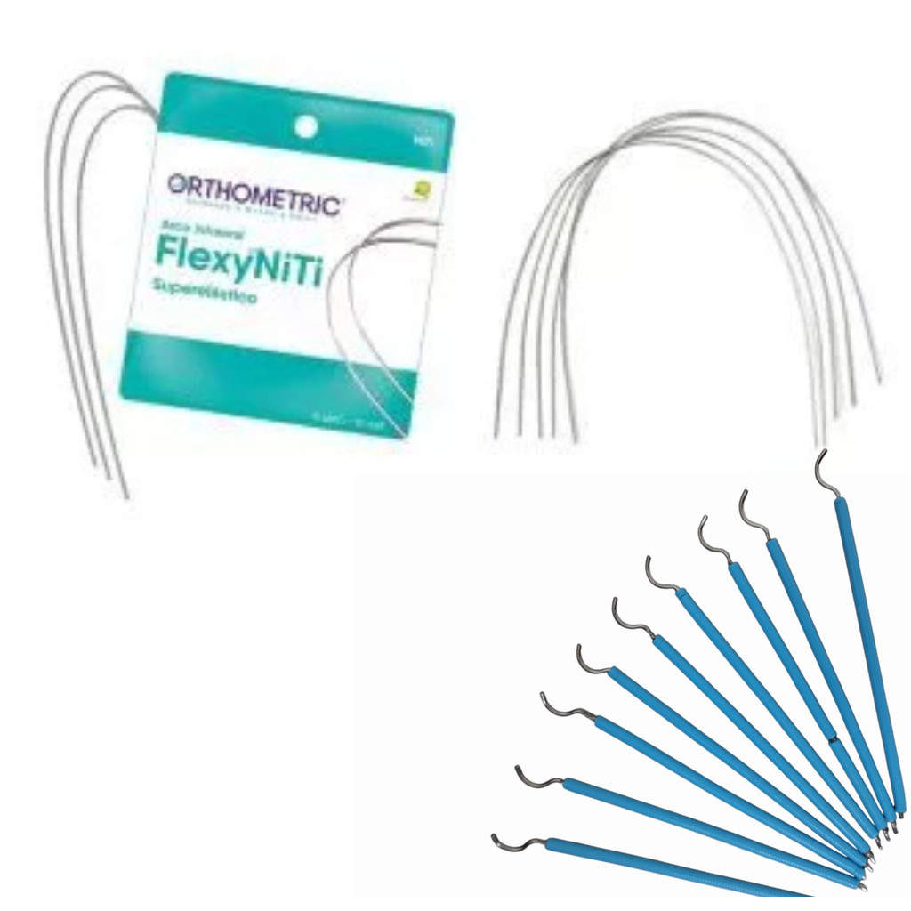 Kit 100 Borrachinhas Ortodônticas Azul Bebe + 2 Fios (Arco) Envio Imediato em Oferta na Shopee