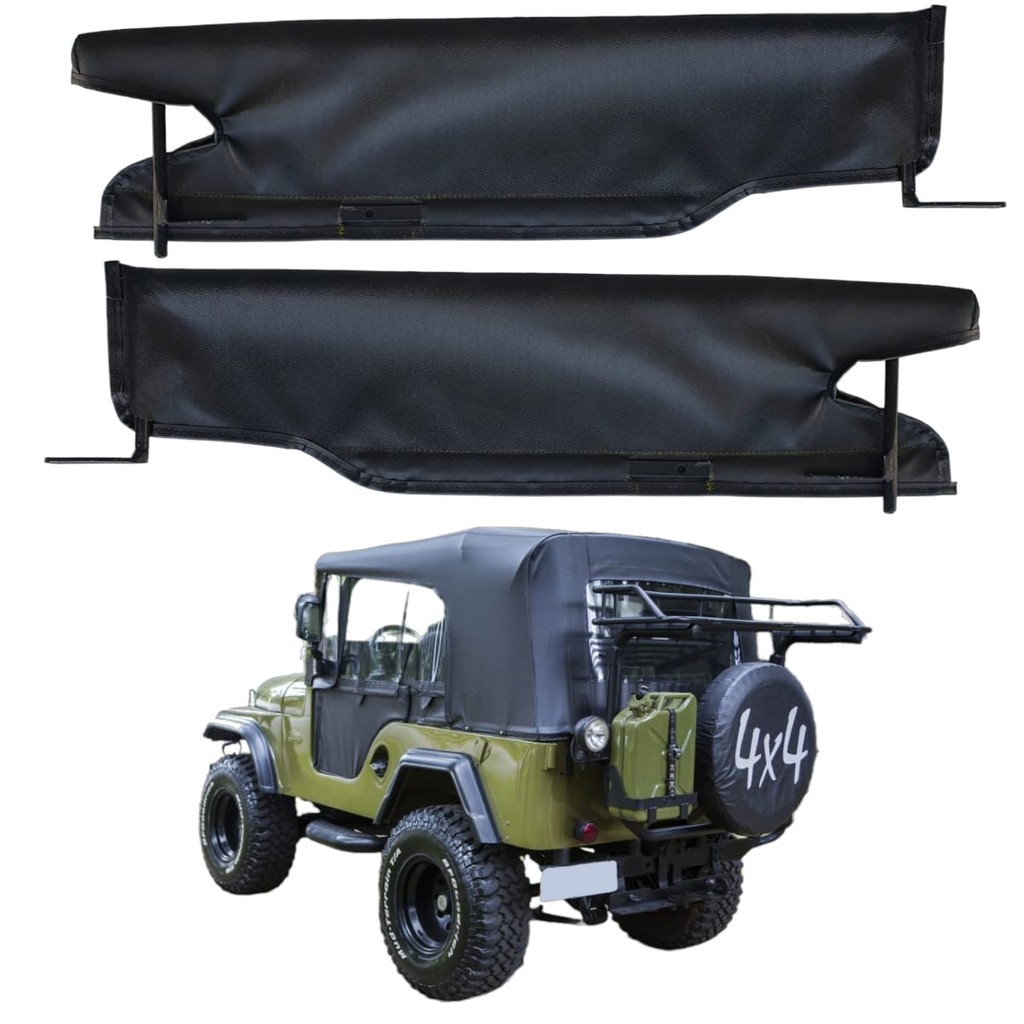 Apoia Braço Lateral Capota Preto Jeep Ford Willys Cj5 Pissoletro