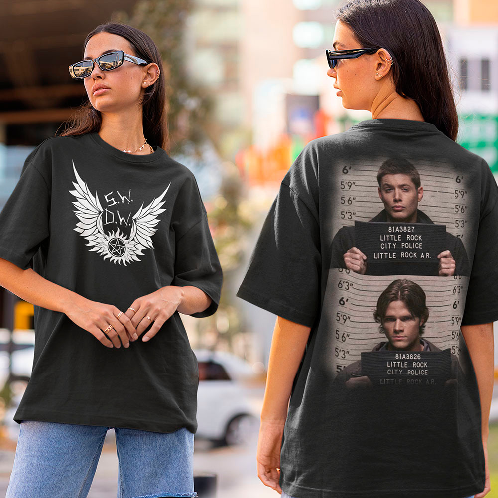 Camiseta Supernatural Irmãos Winchester Dean e Sam Winchester Camisa Série Sobrenatural Unissex