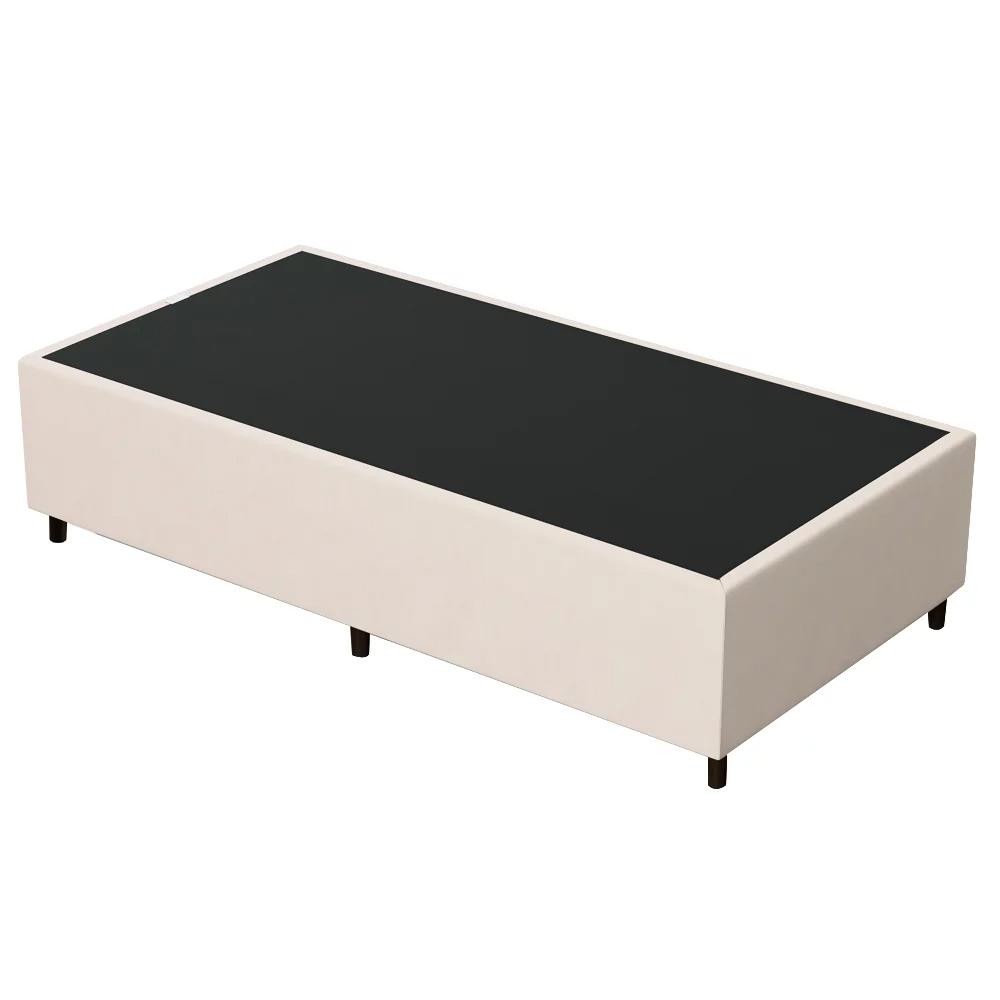 Base para Cama Box Solteiro 88x188cm Hit Z04 Suede Bege - Mpozenato - Home & Living