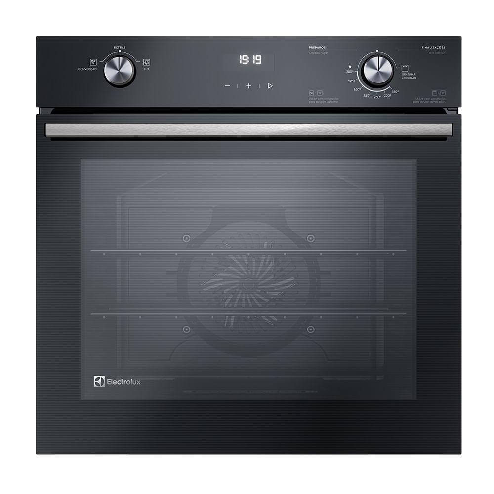 Imagem Forno de Embutir Electrolux a Gás 80L Efficient com PerfectCook360 Preto (OE8GH)