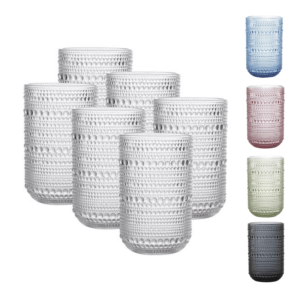 Conjunto Jogo 6 Copos Vidro Pérola 460ml