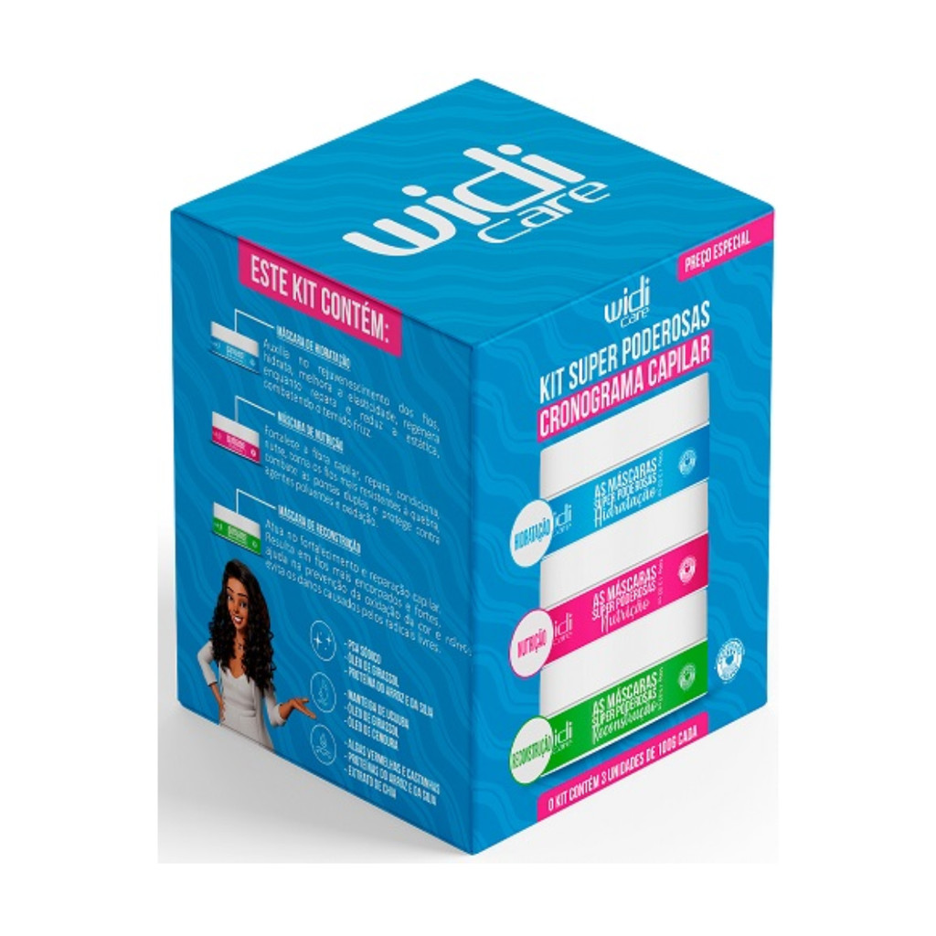 Widi Care Kit Super Poderosas Cronograma Capilar em Oferta na Shopee