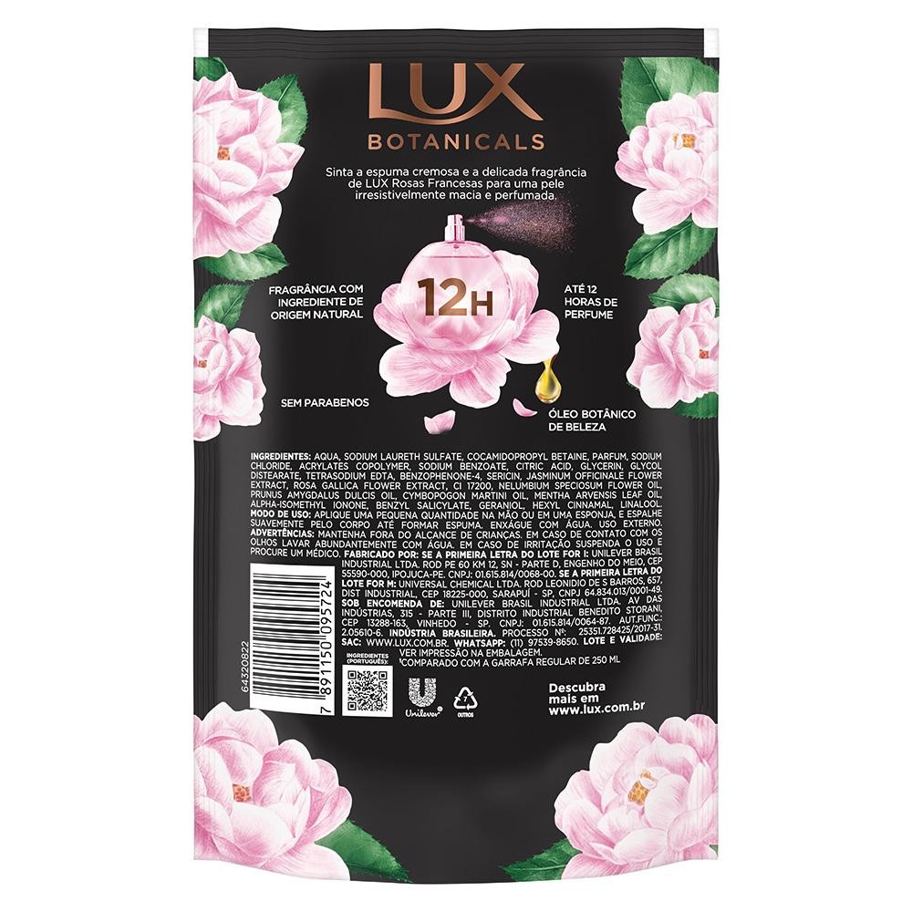 Sabonete Líquido Lux Rosas Francesas 12h Refil 900ml — imagem 2 de 2