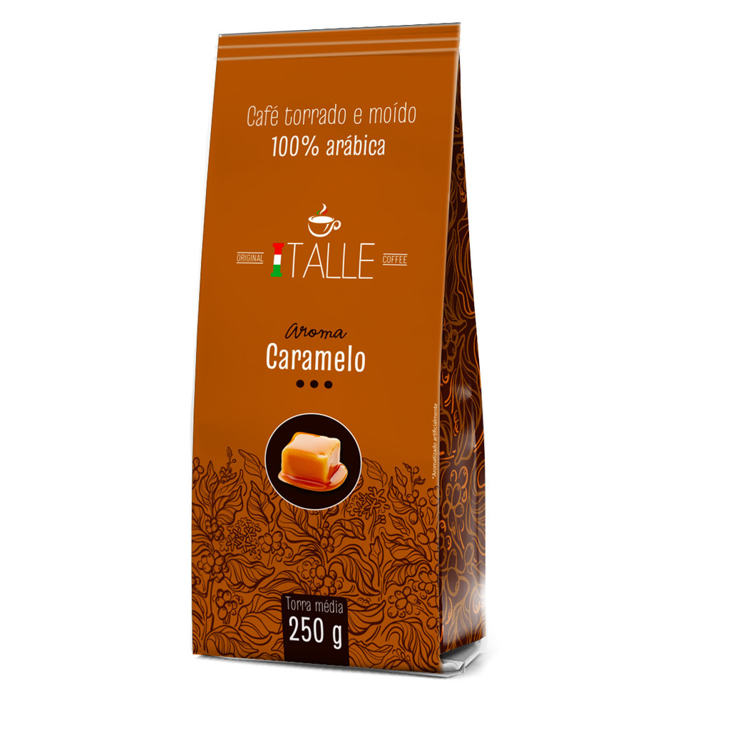 Café  Italle Aromatizado Caramelo Café Italle 250g