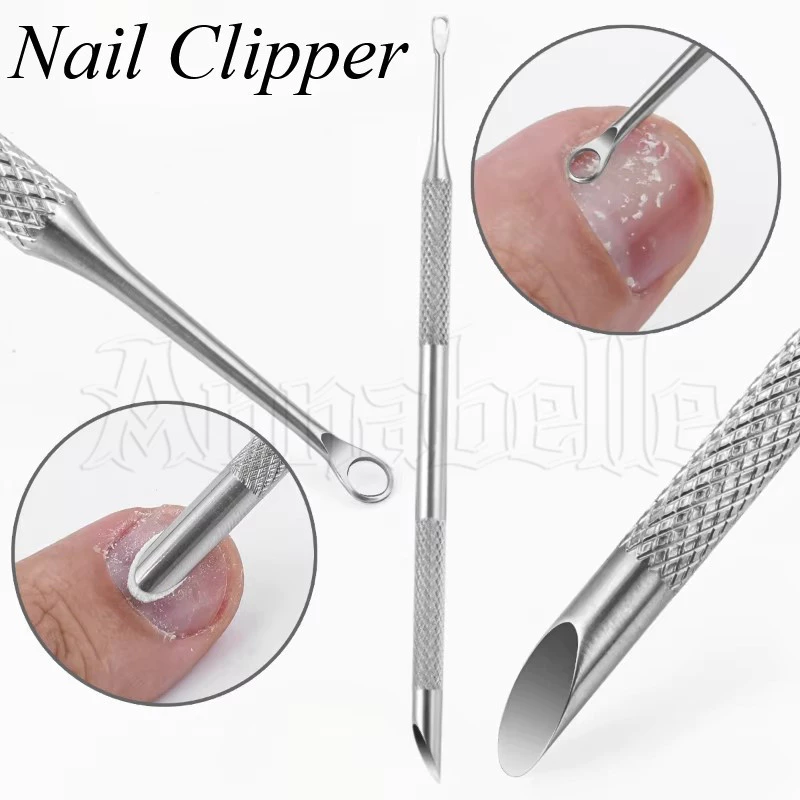Bastões De Manicure De Aço Inoxidável De Ponta Dupla-Kit Profissional Para Cuidados Com As Unhas-Empurrador Manual De Cu