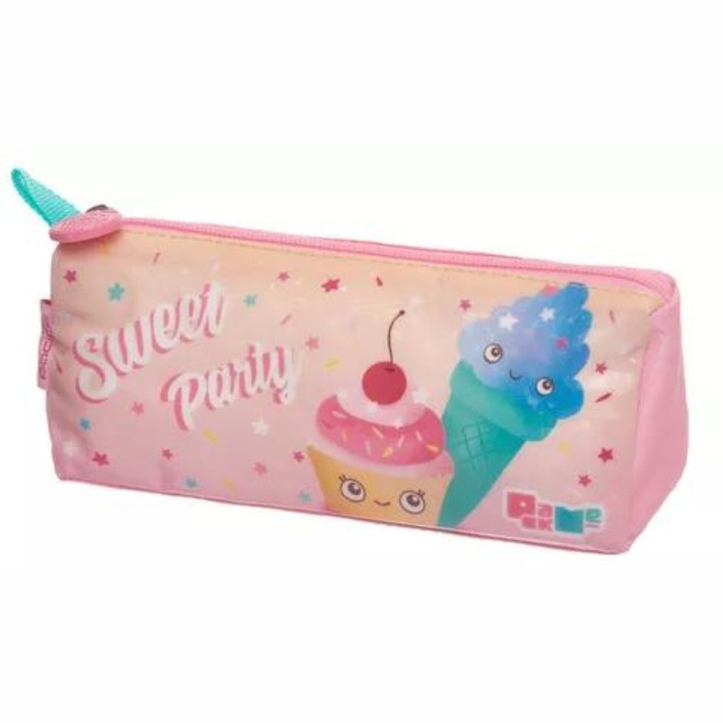 Estojo Escolar Simples Infantil Pack Me Sweet Party Sorvete