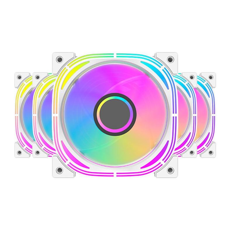 Kit Ventoinhas Aigo Darkflash Infinity 24 Pro, ARGB, 5x120mm, Branco, INF24PRO5IN1WH em Oferta na Shopee