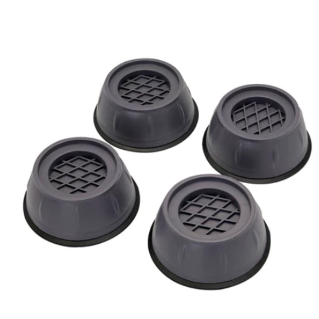 Kit 4 Pé Máquina Lavar Regulador Multiuso Calço Anti Vibração Universal 4x7cm