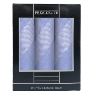 Lenço Presidente Fino Puro Algodão C/3 41 x 41 cm - 1820 em Oferta na Shopee
