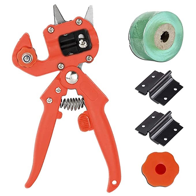 Tesoura Alicate Enxertia + Fita Pvc + Laminas Tesoura Alicate Enxerto Profissional Flores Frutas Enxertia em Oferta na Shopee