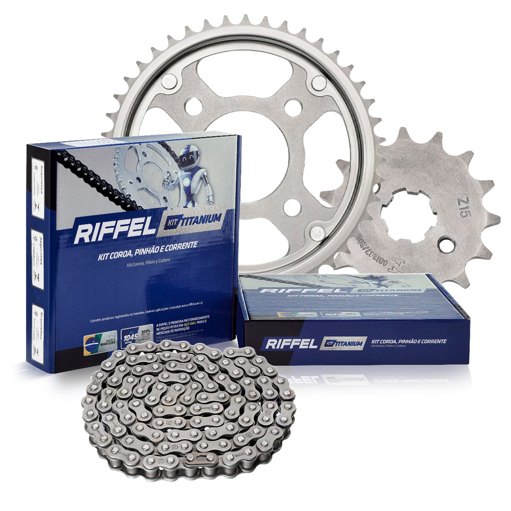 Relação Cg 160/150 Titan Fan Start Cargo Aço 1045 (kit) - Riffel 91177 - Spare Parts and Accessories for Vehicles