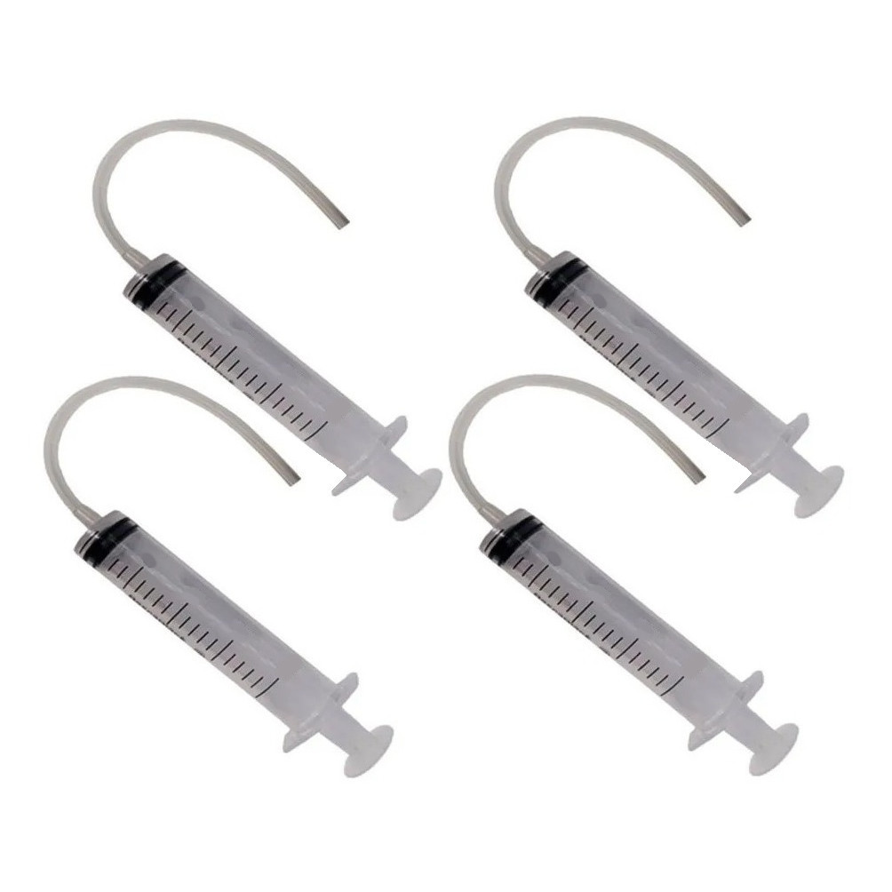 4x Seringa Mangueira Para Limpar Cabeçotes Impressoras 20ml