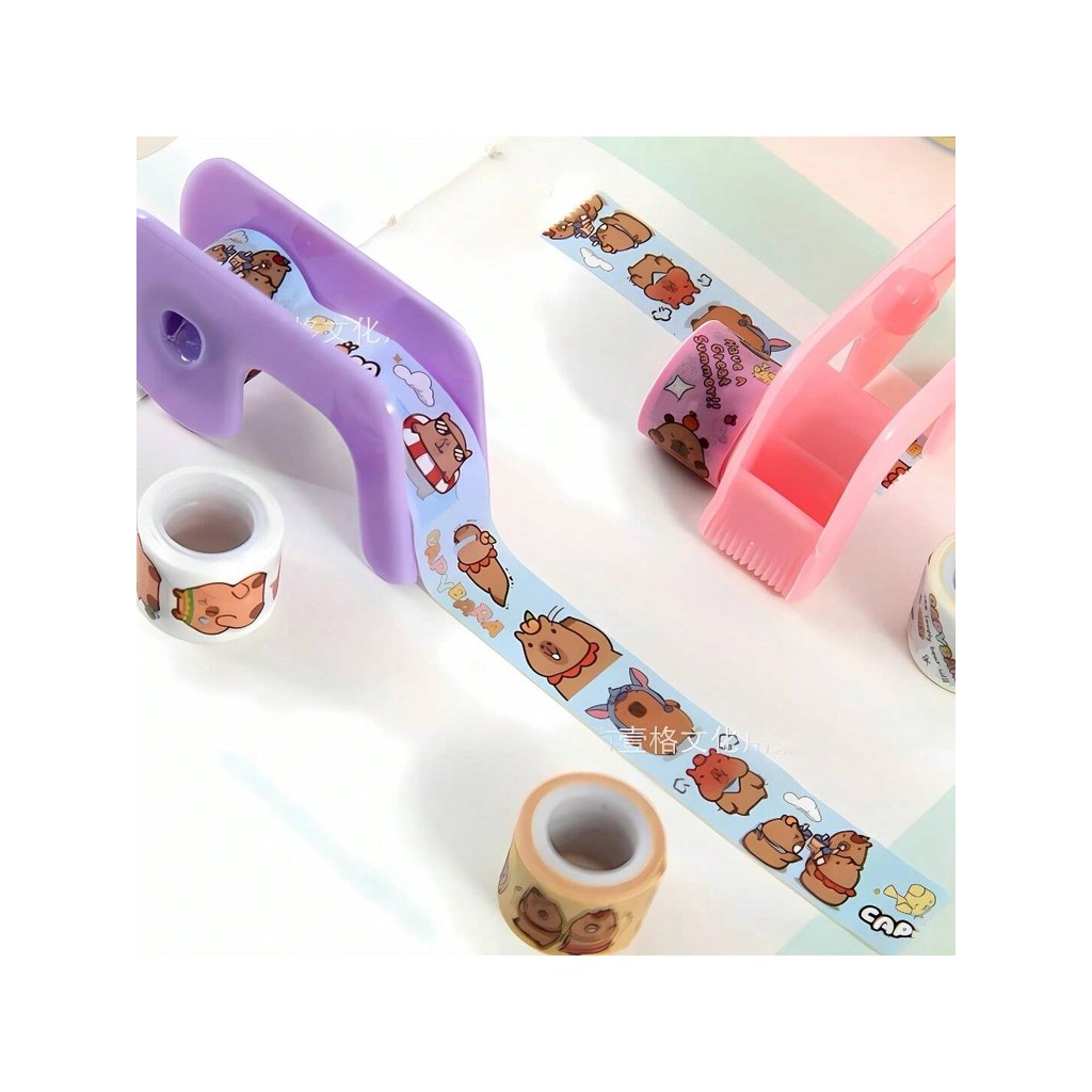 Fita Washi Capivara Criativa 9 Unidades – Decorativa e Fofa