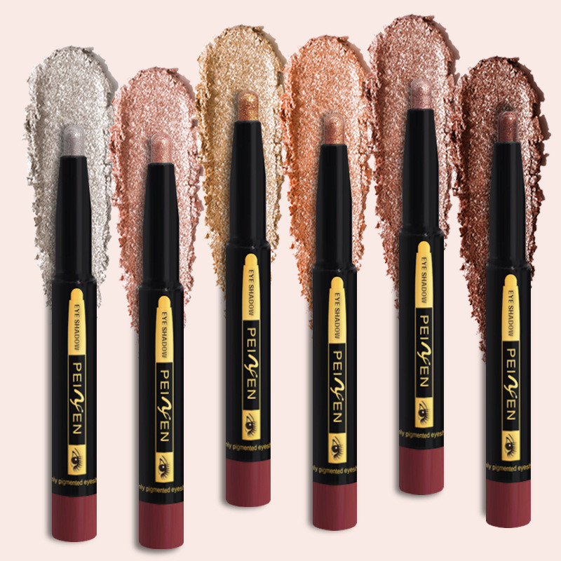 Conjunto de sombras para os olhos com brilho fino perolado fosco alto brilho sombra em bastão