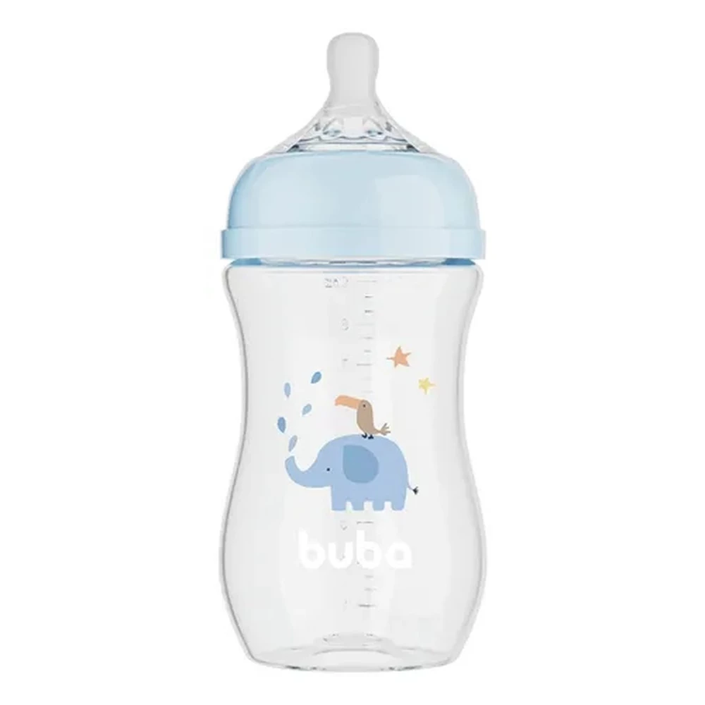 Buba Mamadeira Easy Flow Elefante Azul 270ml +2m