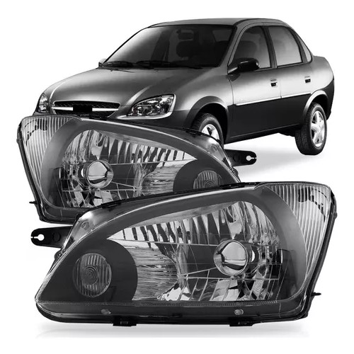 PAR FAROL CLASSIC 2011 2012 2013 14 15 2016 MASCARA NEGRA
