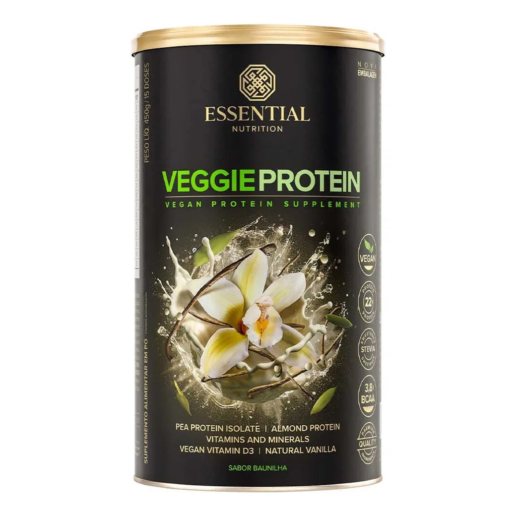 Veggie Protein Baunilha 450g Essential Nutrition