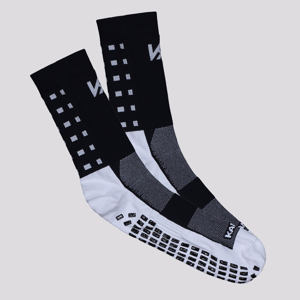 Meia Kanxa Antiderrapante Sport Preta e Branca em Oferta na Shopee