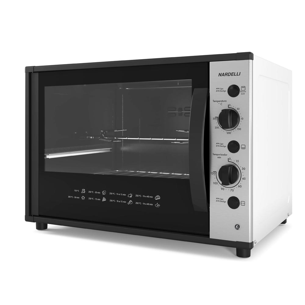 Forno Elétrico de Bancada Nardelli Smart 60 Litros Branco em Oferta na Shopee