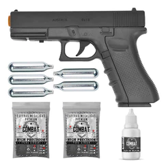 Pistola Airgun Co2 K17ll Nbb 4,5mm Qgk + Esferas + Silicone