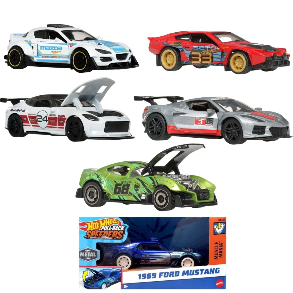 Carro Hot Wheels Fricção Pullback 1:43 Infantil Hpr70 Mattel - Hobbies & Collections
