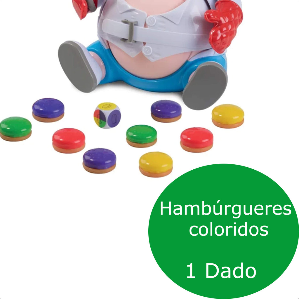 Jogo Porquinho Comilão Explode Barriga Hambúrgueres Coloridos Acima de 4 anos Multikids - BR1794 — imagem 2 de 2