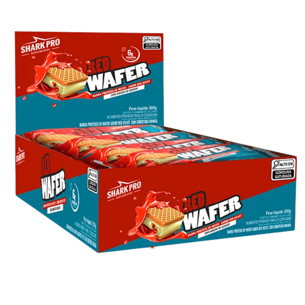 Wafer Proteico Display 12 Unidades 25g Red Velvet Shark Pro