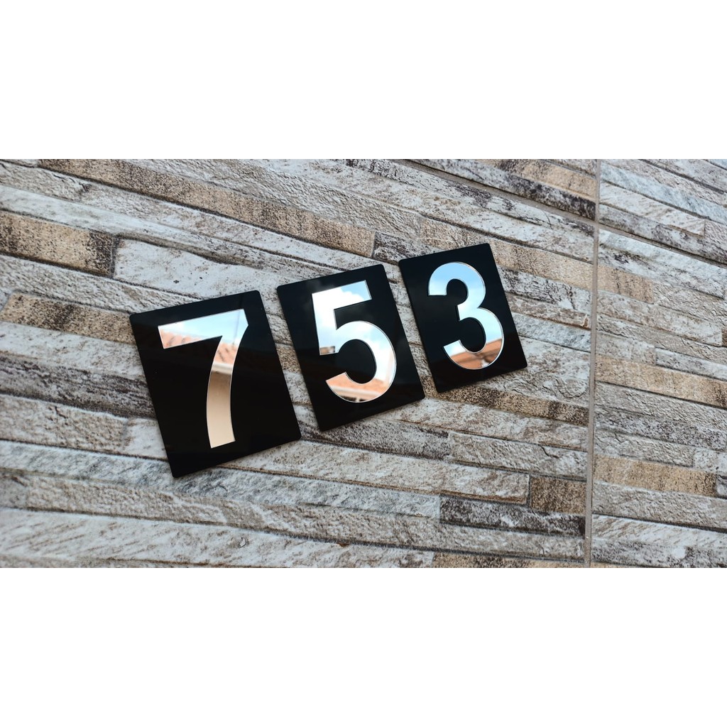 Números Residenciais Em Acrílico Espelhado Casa Loja Prédio em Oferta na Shopee