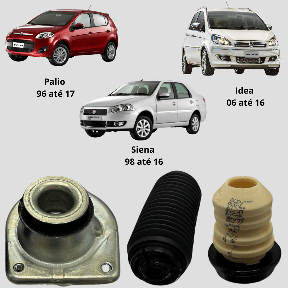 Kit Amortecedor Dianteiro Esquerdo Palio/Siena/strada 96 até 17 / Idea 06 em diante  Doblo todas