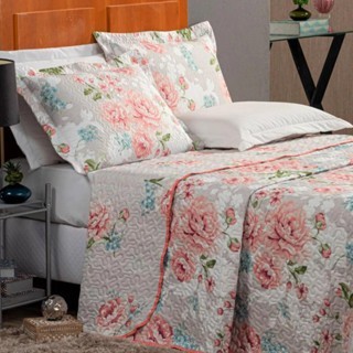 Kit Colcha Cobre Leito Casal Queen Bouti 2,40x2,60m Dupla Face C/ Vies em Oferta na Shopee