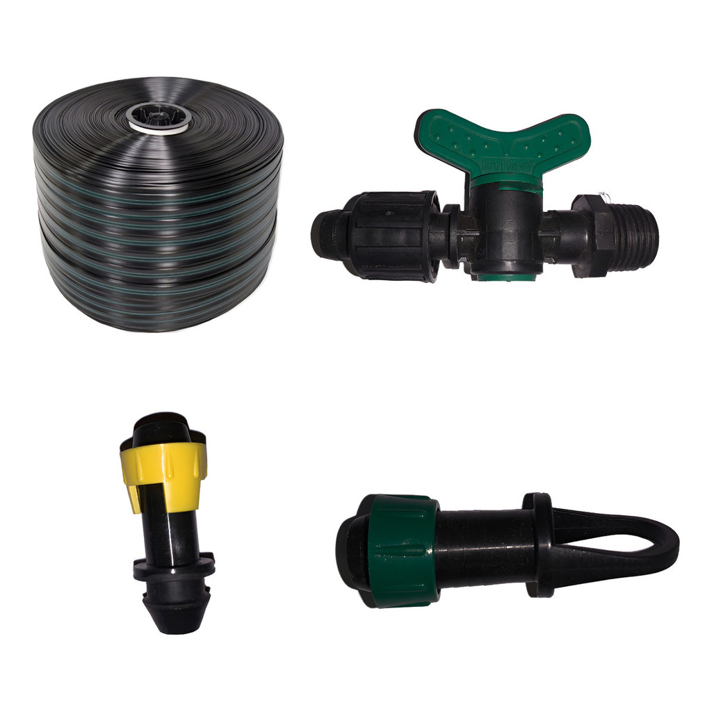 Kit Irrigação Gotejamento 200 Metros - 50cm + Conexões